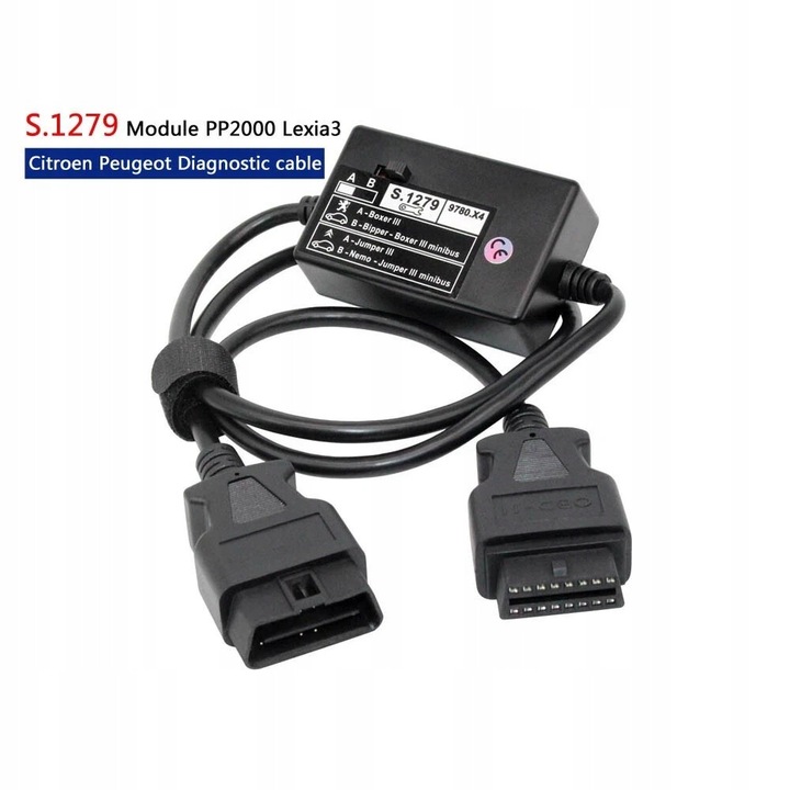 S.1279 interfész adapter Lexia / Proxia / DiagBox-hoz, teszterekhez és autódiagnosztikához