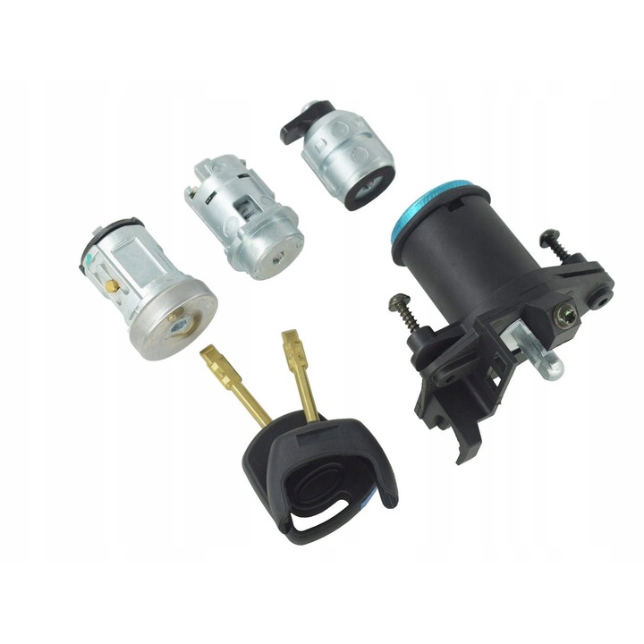 Set incuietori pentru Ford Fiesta V si Fusion, 4 piese, 2 chei, nou