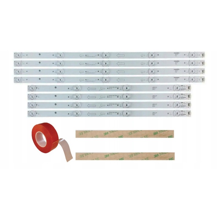 8 db LED szalag készlet TCL-hez, 6V, fehér