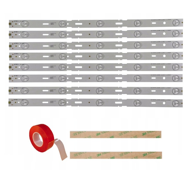 Set complet iluminare LED 2013ARC40_3228N1, 8 x listwa, pentru televizoare Grundig si Samsung