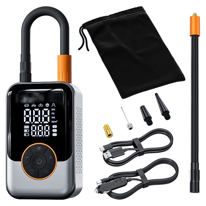 Compresor auto mini electric fara fir 150PSI 3000mAh