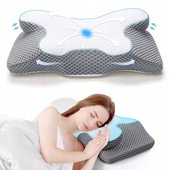 Perne ergonomica 2 in 1, pentru gat si cap, multicolor