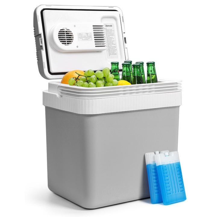 Mini Frigider Portabil 24L 12V Culoare Alb