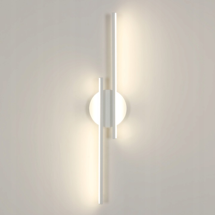 LED аплик Goeco, бял, 4500K, 24W, 60x12x5см, модерен дизайн