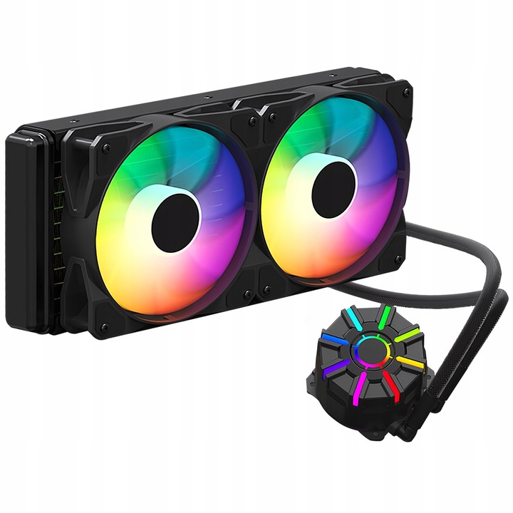 Racire apa CPU RGB, 2000RPM, 120cm2, 14 canale, multicolor