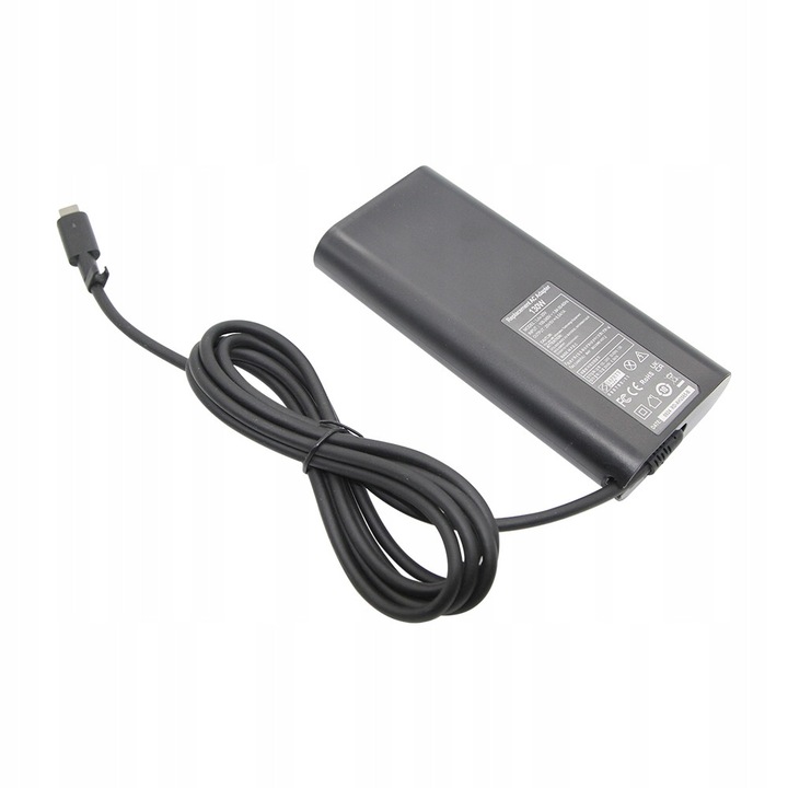 Laptop töltő, 130W, USB-C, kompatibilis Dell XPS, Latitude, Precision