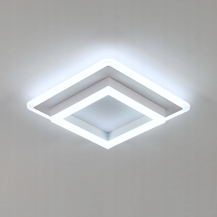 LED négyzet mennyezeti lámpa, Comely, 24W, fekete, 20x20x5cm