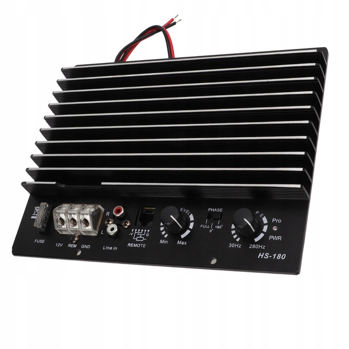 Amplificator auto 12V 1000W, negru, set inclus