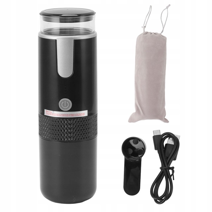 Espressor portabil, 100W, 80ml, dimensiuni 75x75x248mm, multicolor