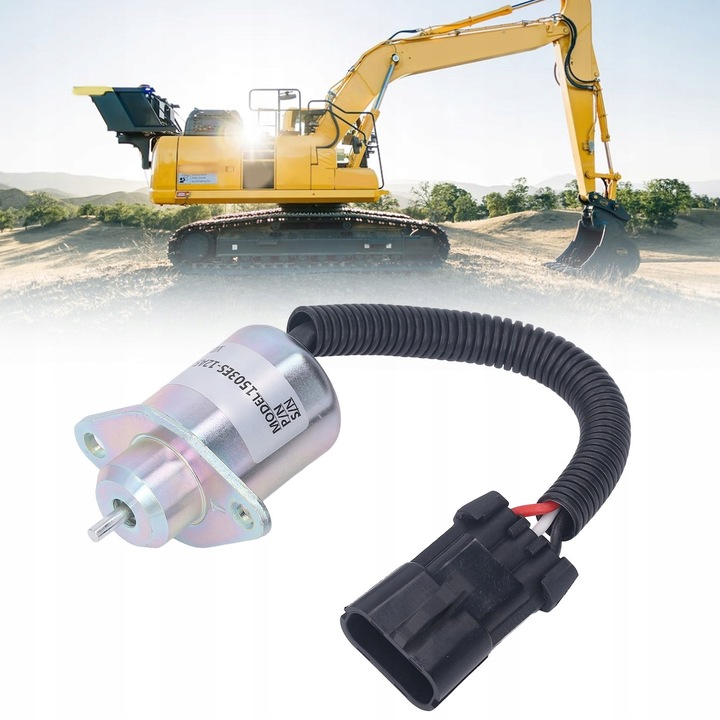 Supapa solenoida de stingere Kubota DC12V, din otel inoxidabil, inlocuire pentru 1503ES 12A5UC9S, usor de instalat