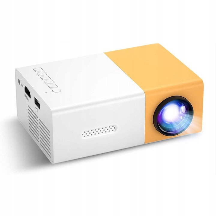 Videoproiector portabil 1080P, dimensiuni 127x81.5x48.5mm, sunet stereo, proiectie maxima 150 inch, set complet