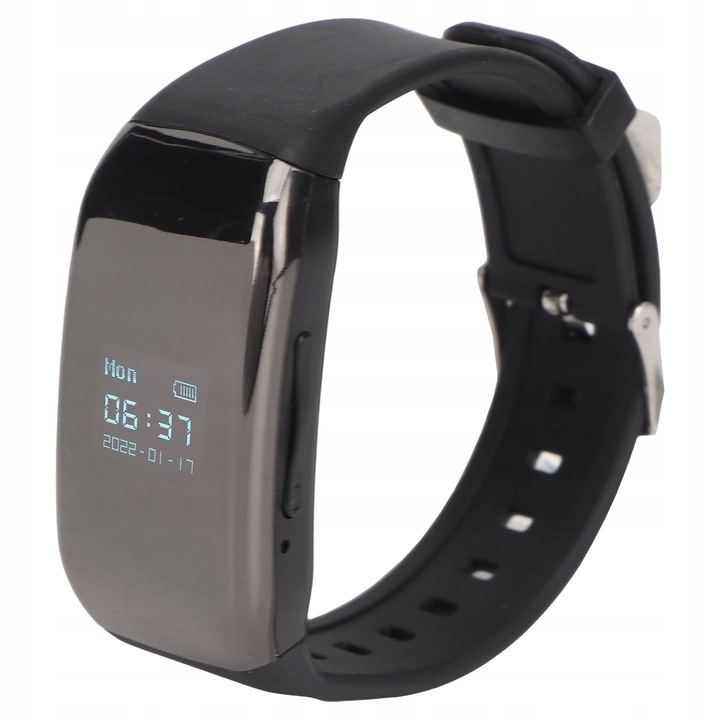 Ceas spion, 32GB, reducere zgomot AI, MP3, negru
