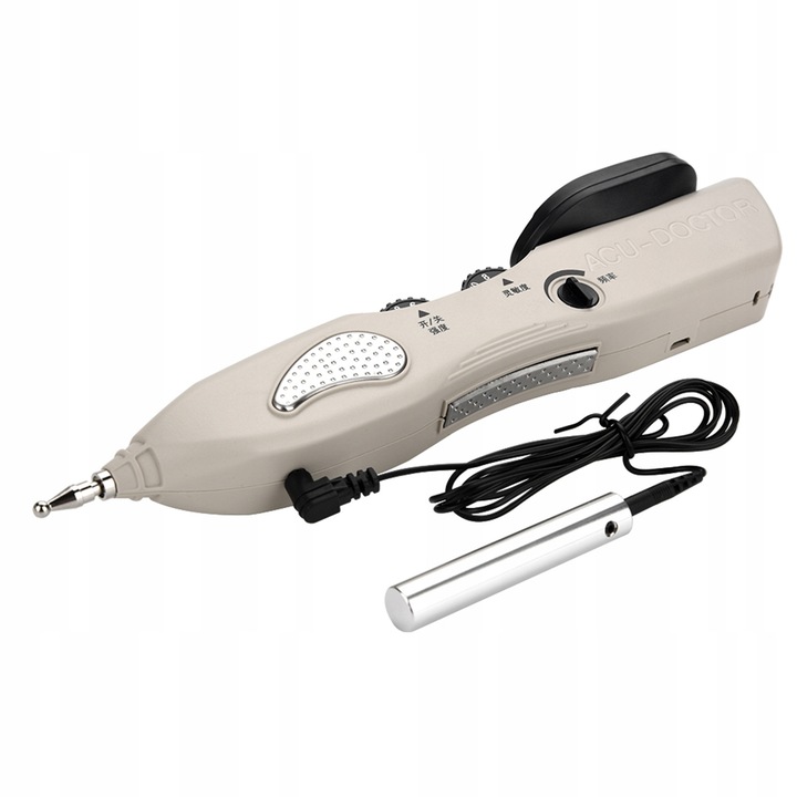 Stilou electric pentru acupunctura, 23x3.5x4.6cm, 1-23Hz, portabil, gri