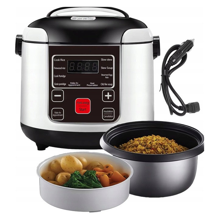 Multicooker, 2L, 24W, mobil, inox, 220x220x230mm, pentru calatorii