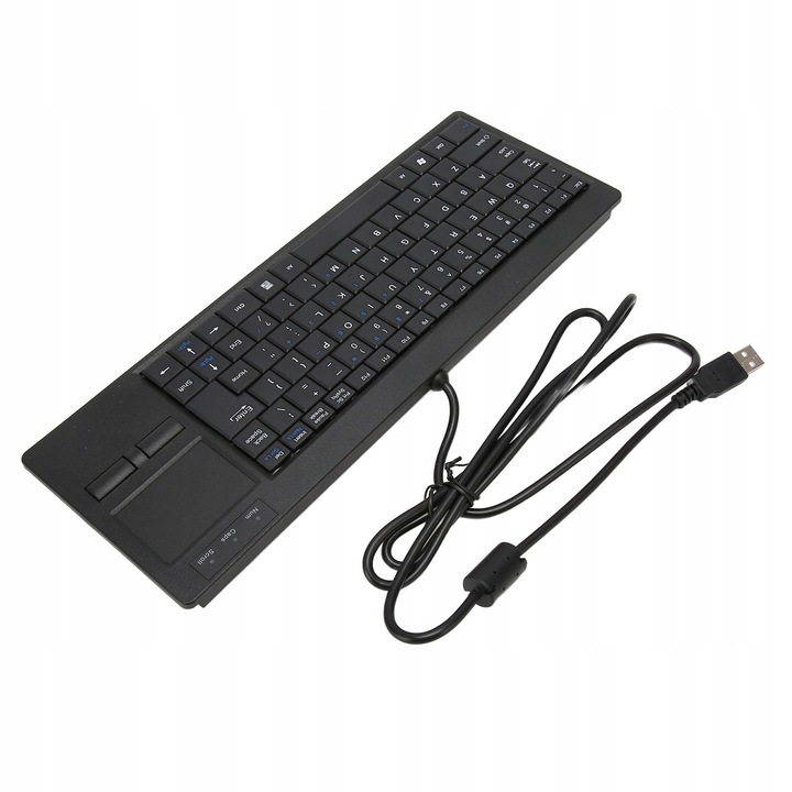 Tastatura industriala cu touchpad, compacta, ABS, 310x115x12mm, cablu