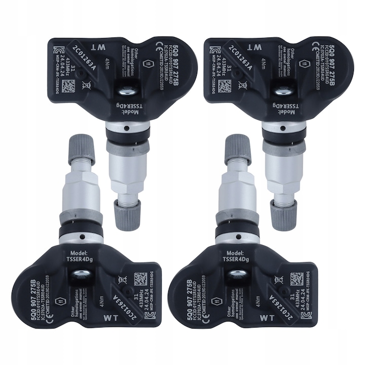 Centrala TPMS pentru Toyota RAV4, Camry, Lexus LS/LX/RX, 433MHz, valve metalice, set 1 buc.