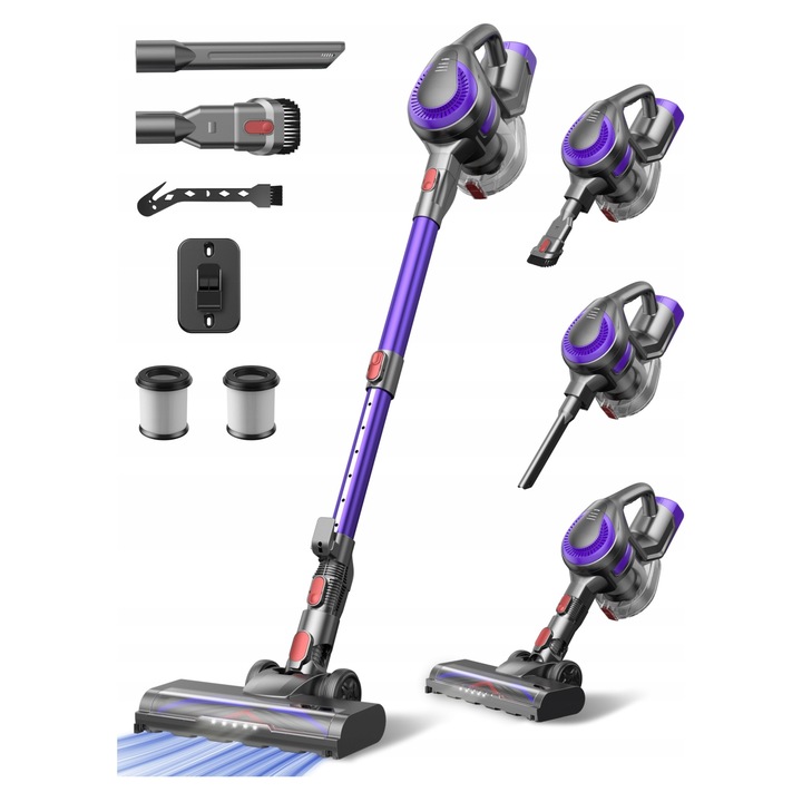 Aspirator vertical fara fir Laresar V10 Lite, 38 kPa, filtrare HEPA 5, 0,6 l, 3 kg