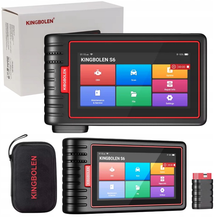 Kingbolen S6 univerzális diagnosztikai teszter, 28 funkció, Bluetooth, teljes készlet
