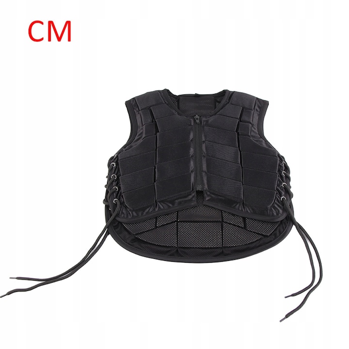 Gyermek védőmellény, fekete, 3 méretben kapható, lovagláshoz