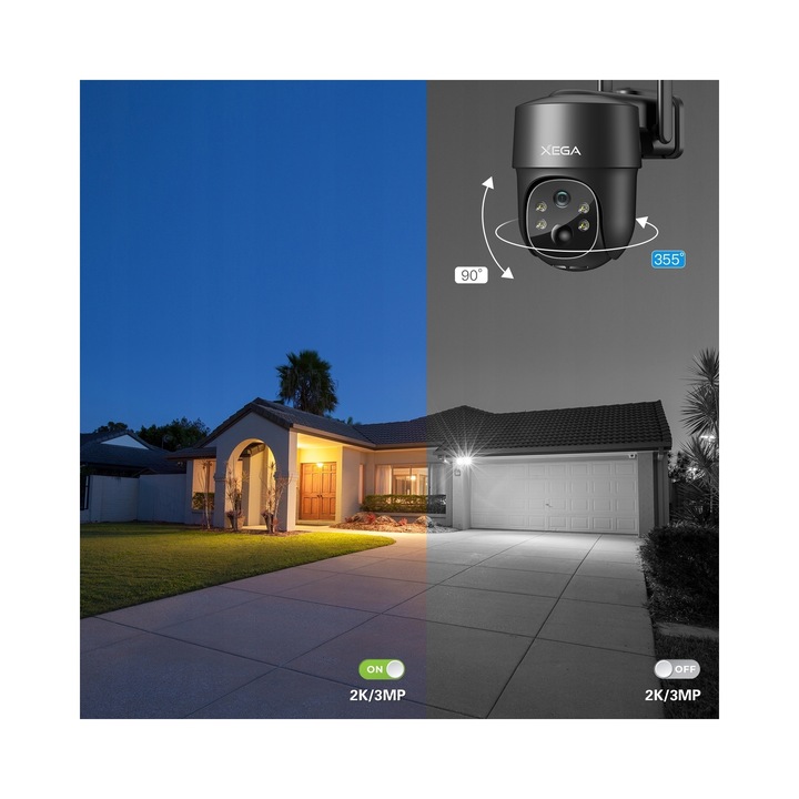 4G LTE PTZ 2K HD соларна камера за наблюдение, IP66 устойчива на атмосферни влияния, със SIM, пълен комплект