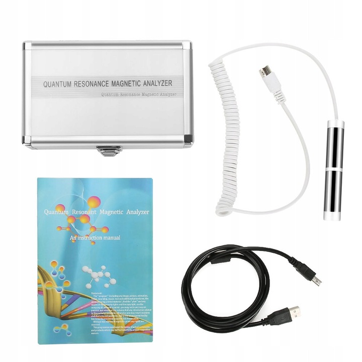 Analizator de sanatate cu rezonanta magnetica, 43 tipuri de detectare, 19,5x13,5x4,8cm, set complet