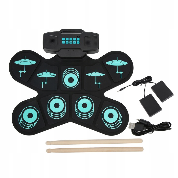 Set electronic de tobe portabil, 2000mAh, silicon, negru