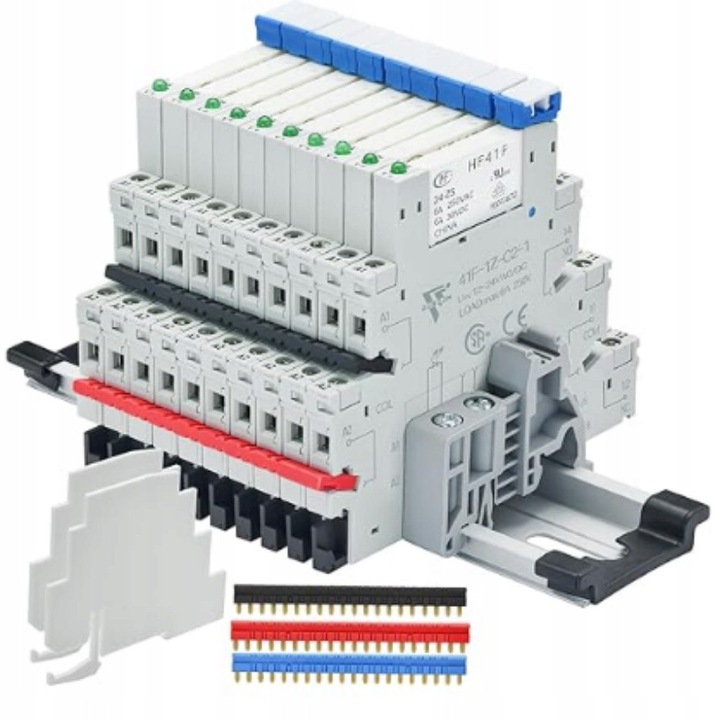 Interfész modul, 6A, 250V, 10mm, 10 darabos készlet