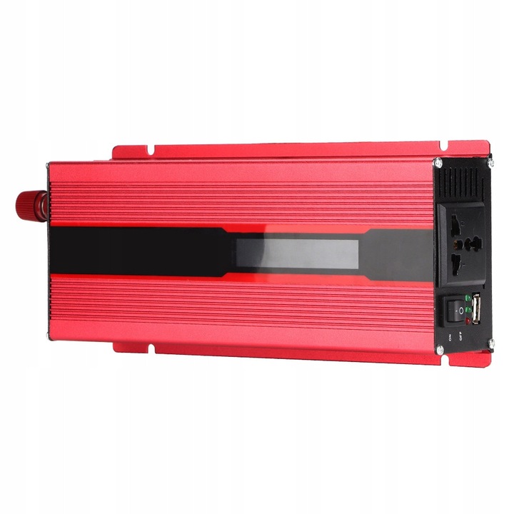 Inverter auto 2000W, 12V la 220V, cu incarcare USB, display digital, aluminiu