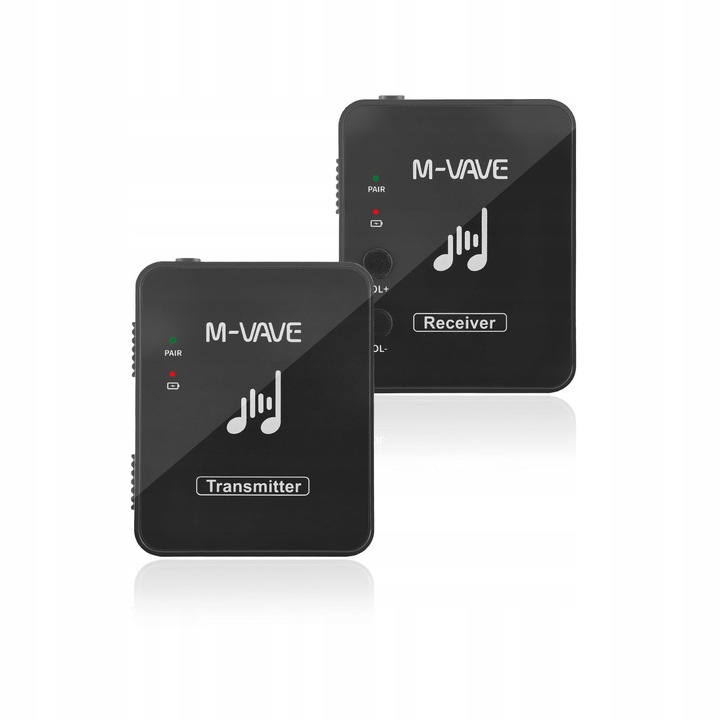 M-VAVE SWS10 vezeték nélküli audio adó-vevő, 2.4 GHz, méretek 60x45x20mm, teljes készlet
