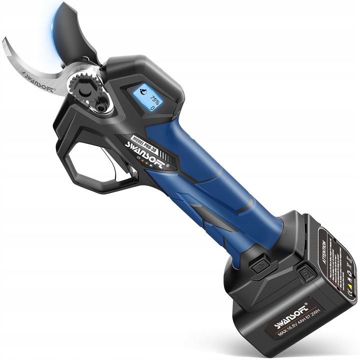 Foarfeca electrica de gradina Swansoft PRU30, taiere progresiva, 850W, 16,8V, set complet