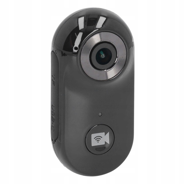 Camera sport, 1080p HD, culoare neagra, dimensiuni compacte
