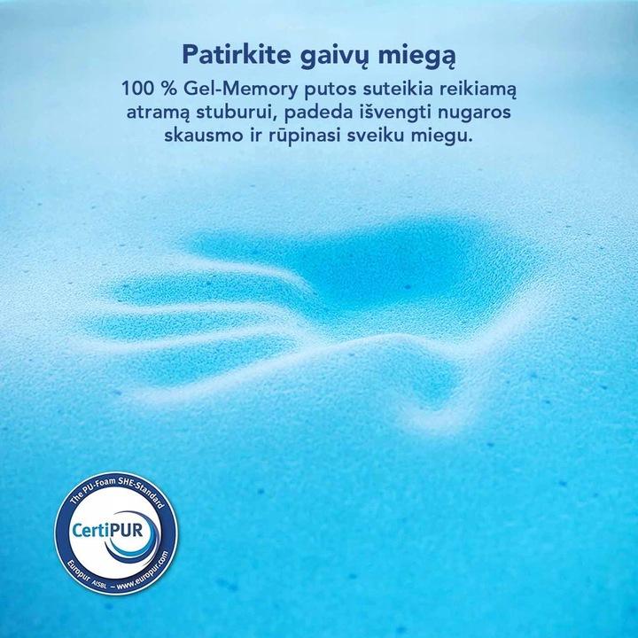 Materac topper MKS 160x200cm, 7cm, H3, antibacterian, cu husa din bambus