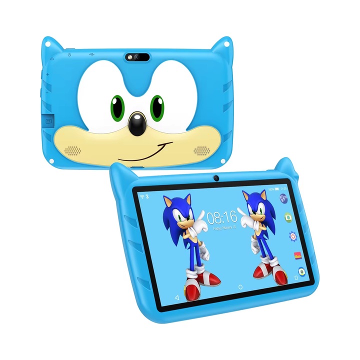 Tableta pentru copii 7", 2GB RAM, 32GB, WiFi, Bluetooth, albastra
