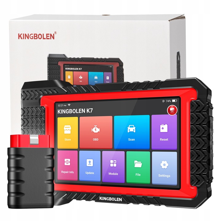 Kingbolen K7 diagnosztikai teszter, 2025, CAN-FD támogatás, 28 speciális funkció, 7 hüvelyk, többszínű