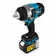Cheie cu impact fara perii Gisam 2600NM 1/2", set cu 2 acumulatori si 5 capete, 40V