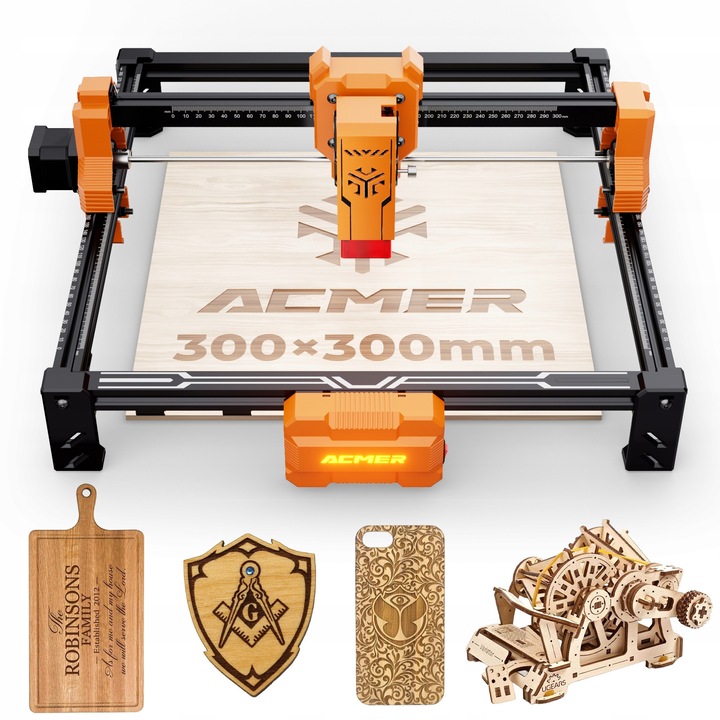 Gravor cu laser 7W ACMER S2 Masina de gravat 300 x 300mm DIY 10000mm/min
