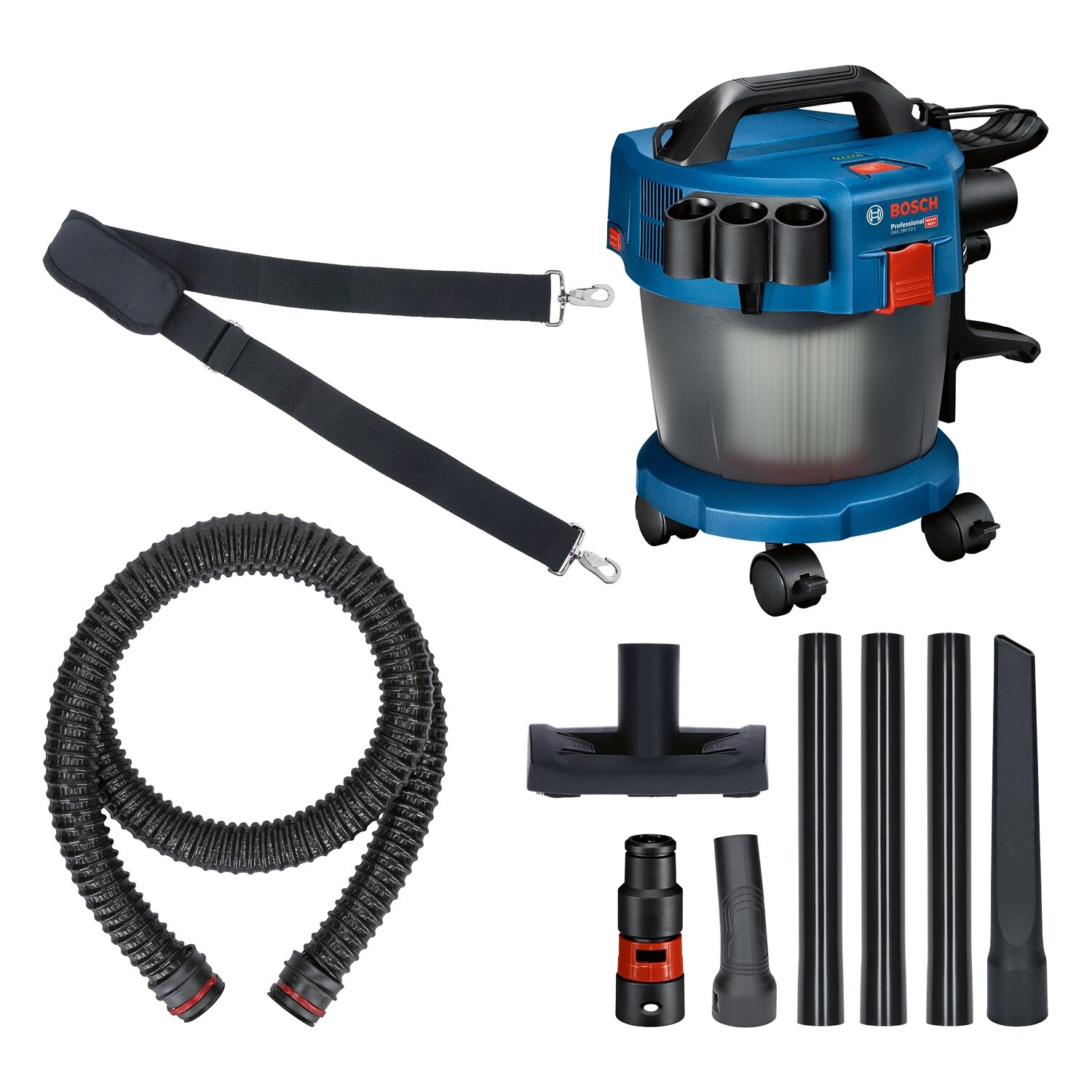 Aspirator industrial Bosch GAS 18V-10 L, 10L, 18V, 4,7 kg, fara sac, set accesorii