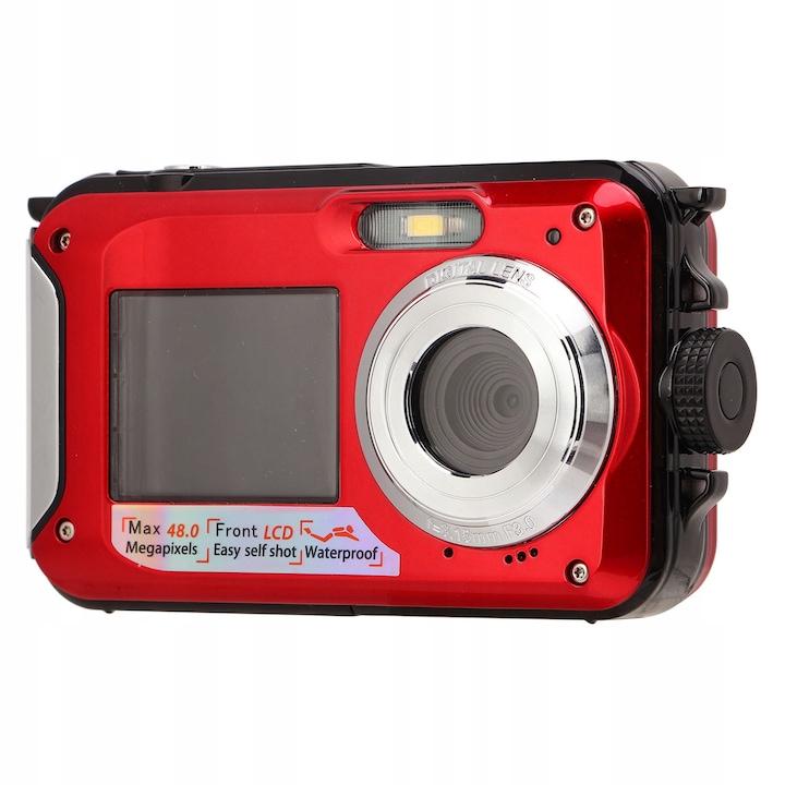 Aparat digital FHD 1080P, 16x zoom, ecran 2,4 inch, negru, cu card 32GB