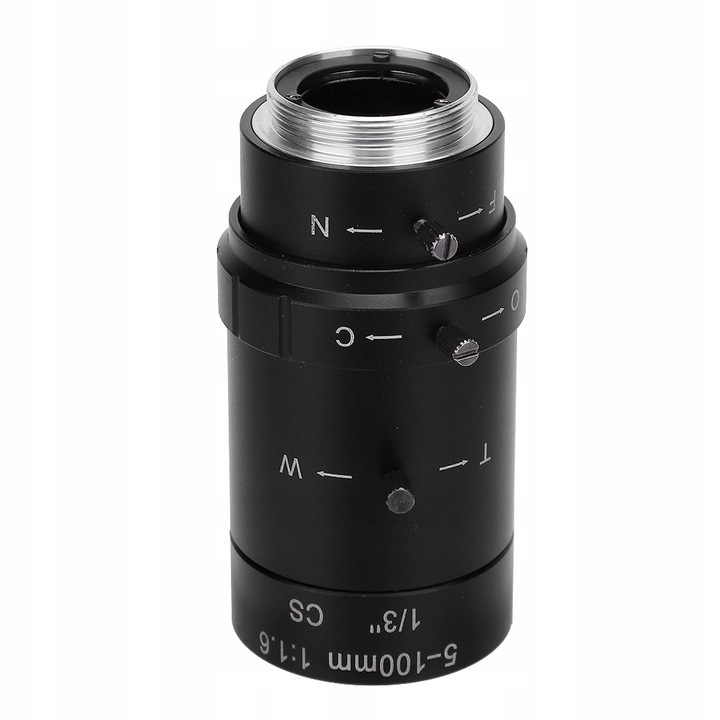 Obiectiv zoom 5-100mm, 1,3 MP, aluminiu, pentru camere de supraveghere