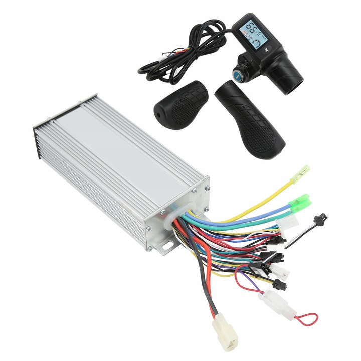Set controler fara perii pentru bicicleta electrica, 1000W, 36V/48V, display LCD, 22.5mm