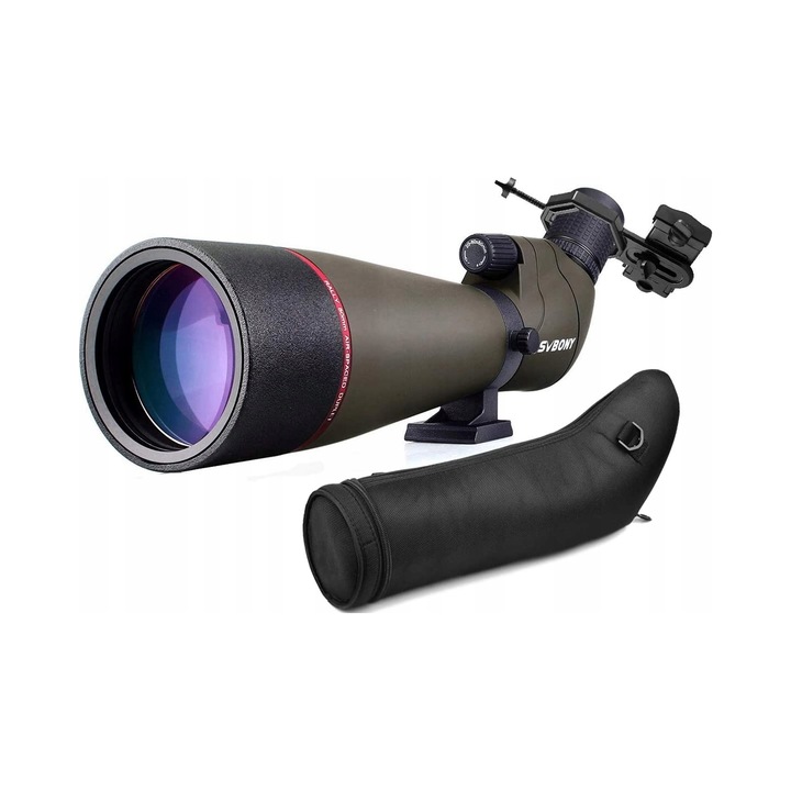 Luneta de observatie Svbony SV13 20-60x80, prismatica Porro, waterproof, cu stativ, 420x160x83mm