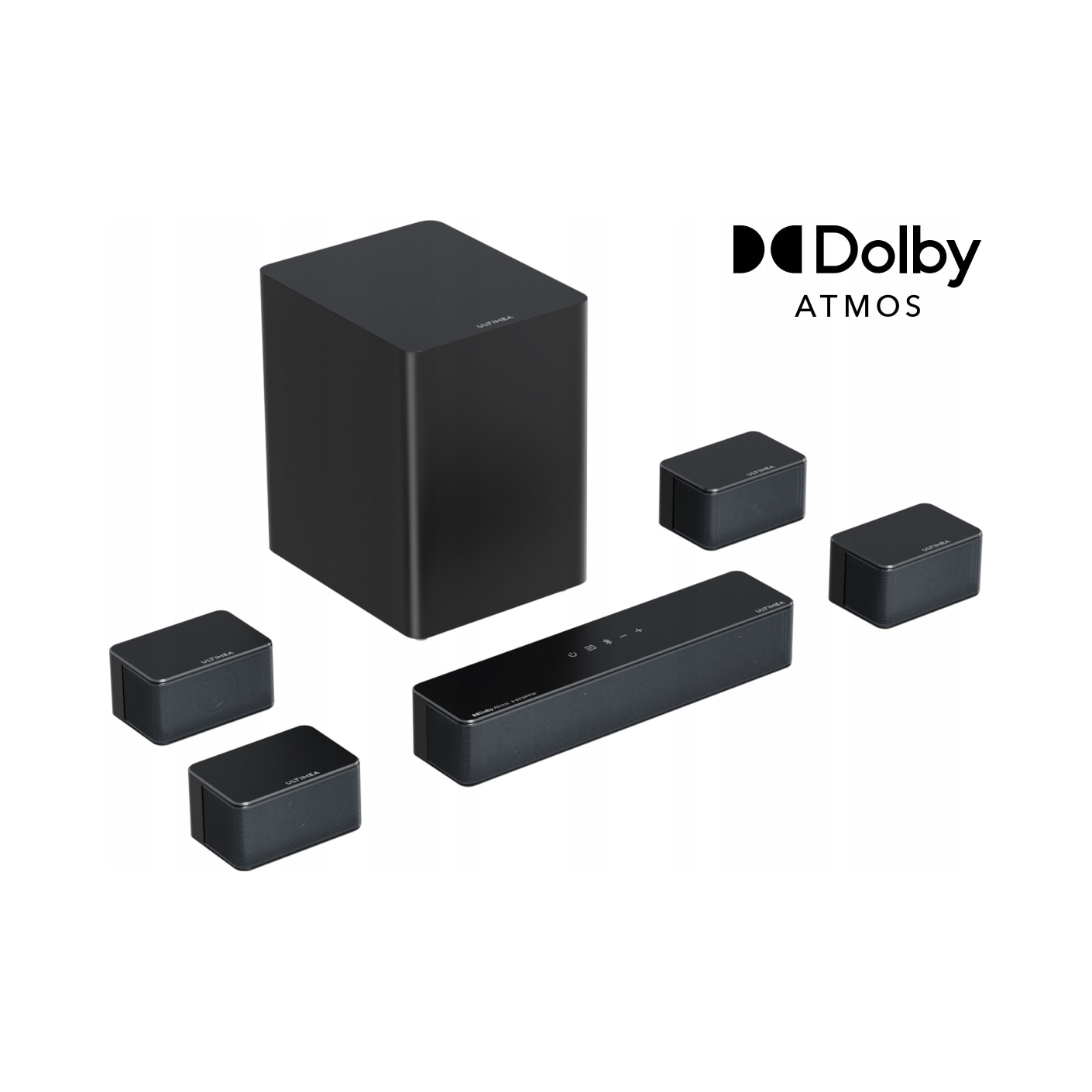 Soundbar 7.1ch Poseidon D80 Boom, Dolby Atmos, 500W, multicolor, 400x70x90mm