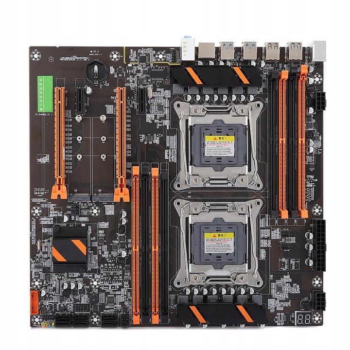 Дънна платка X99, 8 слота DDR4, 4 порта USB 3.0, 281x295mm, многоцветна