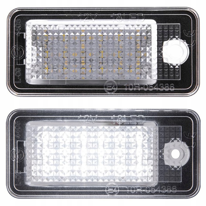 Set iluminare LED pentru numar de inmatriculare, 18 LED-uri, alb, 70x32x30mm