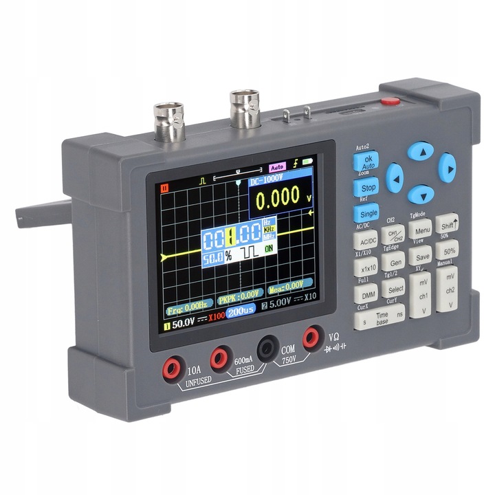 Osciloscop digital 3 in 1, multimetr, generator, 120 MHz, 3,2 inch, 2 canale