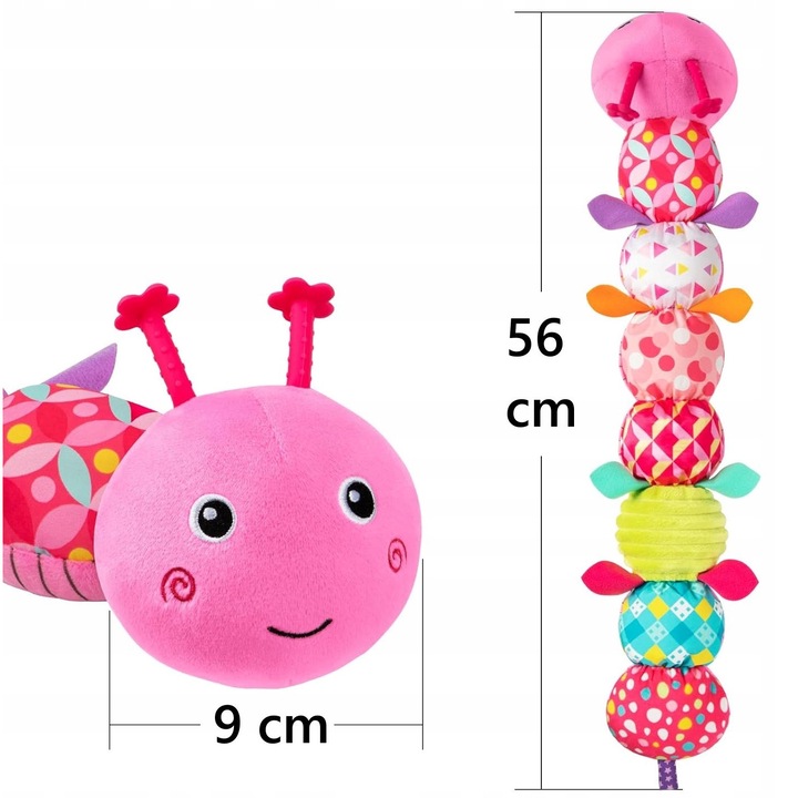 Jucarie antistres pentru bebelusi, SmartB, 40cm, mix culori