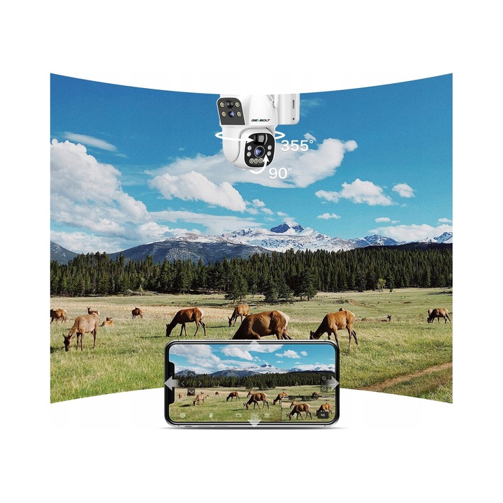 GENBOLT 3G/4G соларна камера за наблюдение, 2.5K резолюция, соларно захранване, комплект