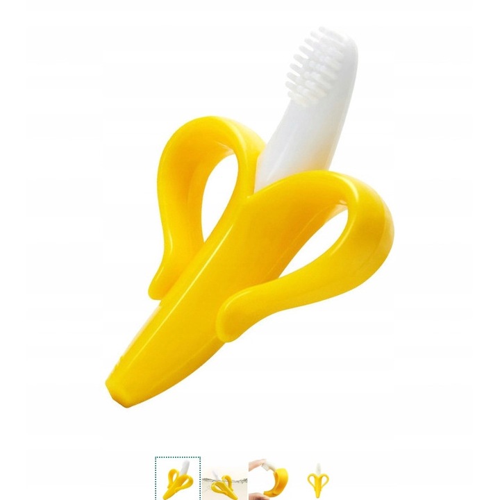 Dentitie rágóka szett - Banán 3D, sárga, 10,5x6,5x2,2cm