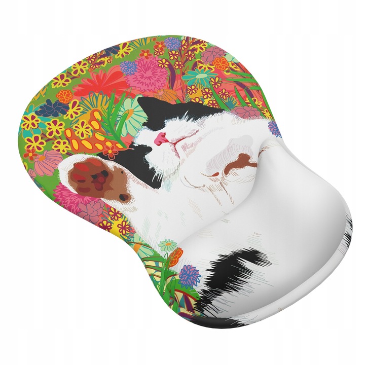 Mousepad Giecy cu suport pentru incheietura mainii, antiderapant, verde