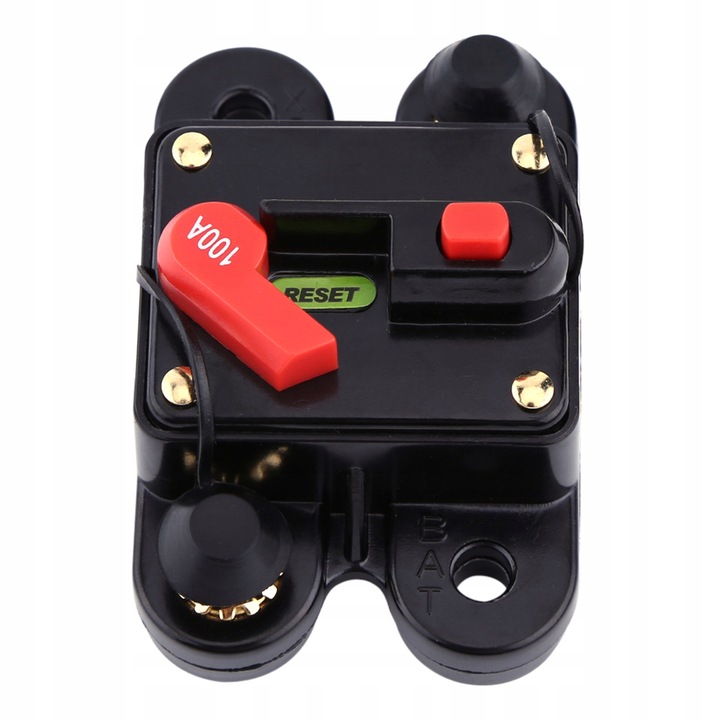 Siguranta automata 100A 12V-24V, dimensiuni 50x78mm, inaltime 45mm, pentru amplificatoare auto si echipamente electrice